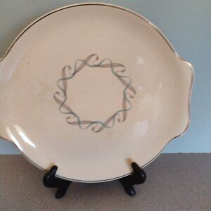 Salem China MCM Riviera Pattern Round Platter With Handles